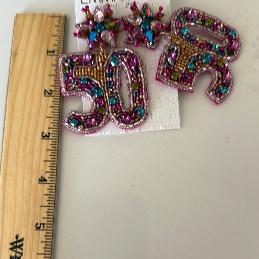Colorful Beaded 50 Earrings